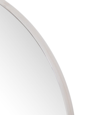 Bellvue Round Mirror In Shiny Steel