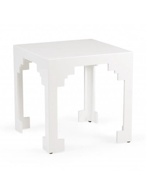 Candelabra Home Large Cut Corner Table - White