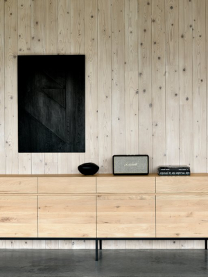 Oak Ligna Sideboard With Black Metal Legs In Various Sizes