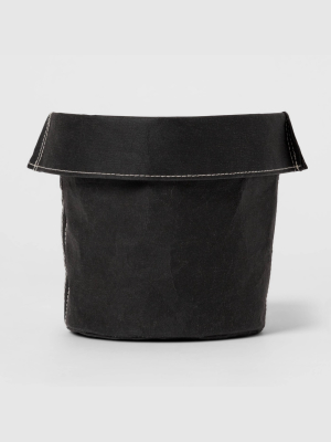 Round Washable Paper Basket Black/charcoal - Project 62™