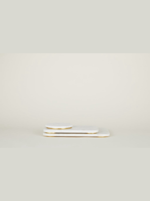 Hawkins New York Mara Marble + Brass Serving Board (preorder)