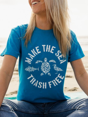Sapphire Blue Make The Sea Trash Free