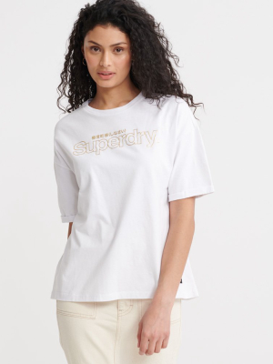 Swiss Logo Outline Boxy T-shirt