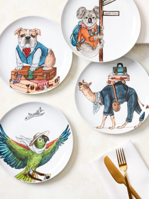 Dapper Animal Salad Plates