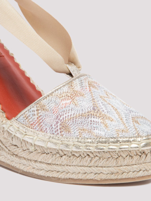 Missoni Ribbon-tie Wedged Espadrilles