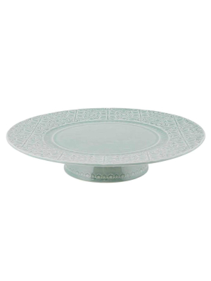 Bordallo Pinheiro Rua Nova Blue Cake Stand