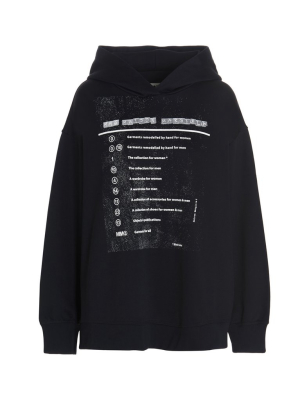 Mm6 Maison Margiela Slogan Printed Hoodie