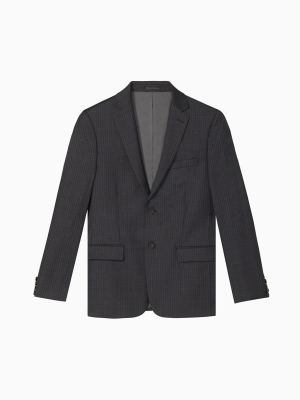 Skinny Fit Charcoal Pinstripe 2-button Jacket