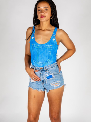 The Destin Desire | Denim Printed Body Suit