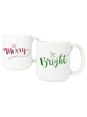 2ct Merry & Bright Coffee Mug