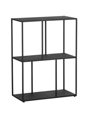 Eiffel Small Low Bookcase, Black