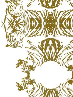 Tigerlace Wallpaper In Gold Design By Cavern Home