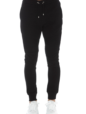 Balmain Flocked Logo Sweatpants