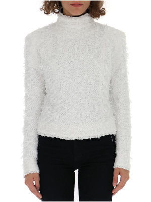 Balmain Furry Zip Sweater