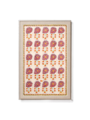 Fuchsia Daisy Suzani Iv - Sublime Framed Textile