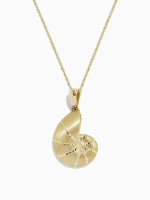 Effy Seaside 14k Yellow Gold Swirl Shell Pendant