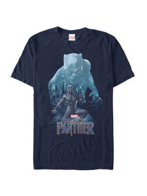 Men's Marvel Black Panther 2018 Wakanda Silhouette T-shirt