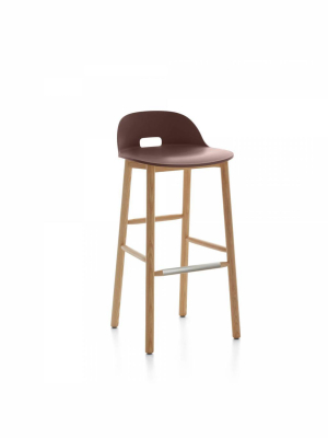 Alfi Recycled Low Back Barstool - Ash