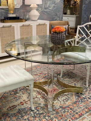 Hendrix Acrylic Dining Table Nickel