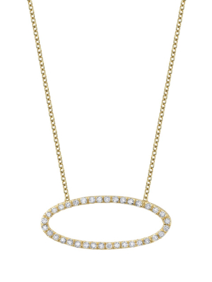 Convex Necklace With White Pavé Diamonds
