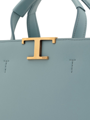 Tod's Signature Logo Plaque Medium Tote Bag