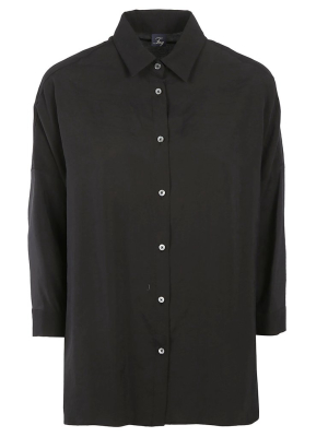 Fay Cropped Sleeve Buttoned Shirt