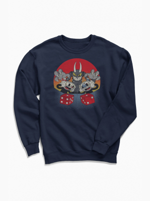 Cuphead Roll Dice Crew Neck Sweatshirt