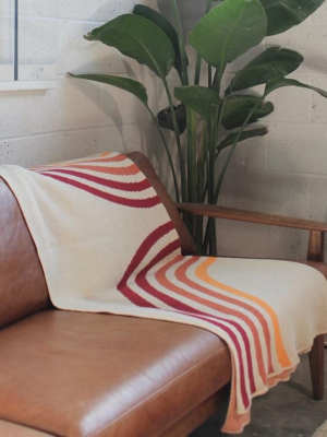 Happy Habitat Reverb Throw - Linen / Pomegranate / Terracotta / Flame