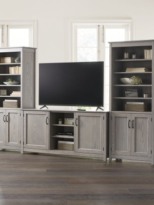 Ainsworth Dove 64" Media Center And 2 Towers With Glass/wood Doors