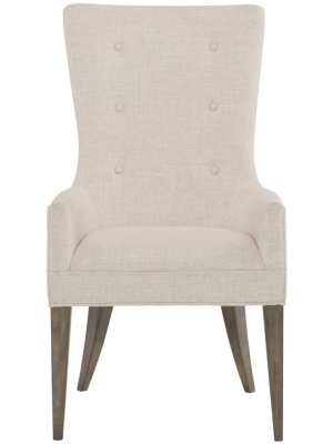 Profile Tufted Arm Chair, Flax