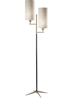 Denain Floor Lamp Brass/black