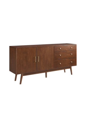 70" Mid-century Modern 3 Drawer And 2 Door Sideboard - Saracina Home