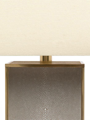 Kingston Floor Lamp Sand Faux Shagreen