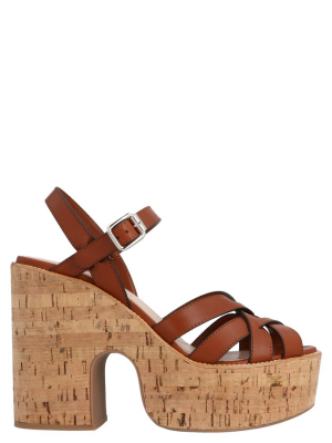 Miu Miu Cork Heeled Sandals