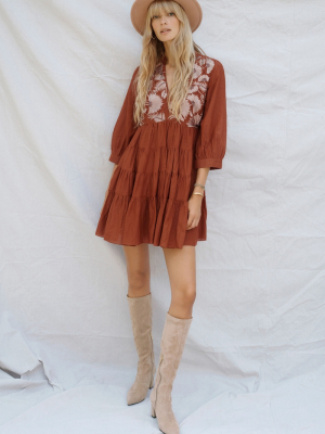 Apolline Embroidered Tunic Dress