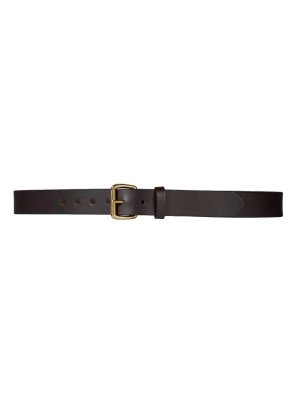 Filson Bridle Leather Belt 1-1/4&quot;  - Brass Buckle