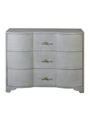 Worlds Away Plymouth Chest - Grey