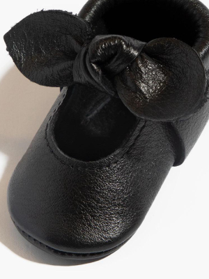 Ebony Knotted Bow Mocc Mini Sole Ii