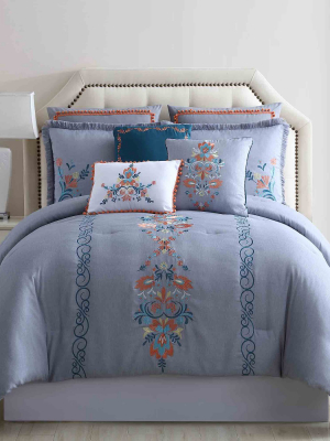 Modern Threads 8 Piece Embellished Comforter Set Frida.