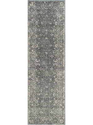 Evoke Vintage Gray/ivory Runner Rug