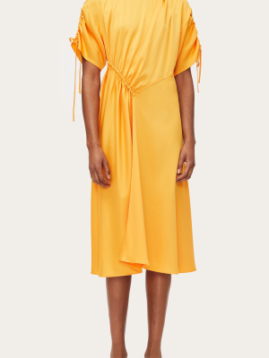 Davina Solid Cady Midi Dress