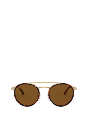 Persol Round Frame Aviator Sunglasses