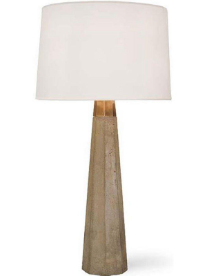 Concrete And Brass Table Lamp