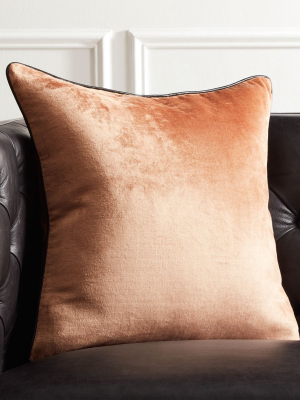 18" Copper Crushed Velvet Pillow