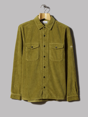 Stone Island Two Pocket Cord Overshirt (dark Beige)