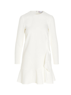 Redvalentino Ruffle-detailed Long Sleeve Mini Dress