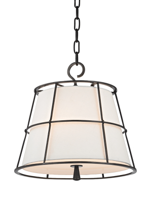 Hudson Valley Lighting Savona 2-bulb Pendant - Old Bronze & Cream