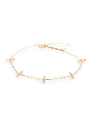 14k Vertical Tiny Bars Bracelet