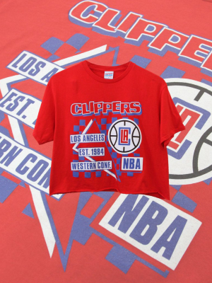 Womens Clippers Half Court Crop Tee