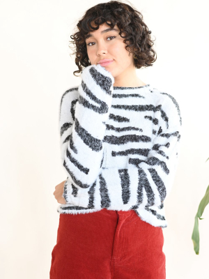 Halsey Sweater - White Zebra